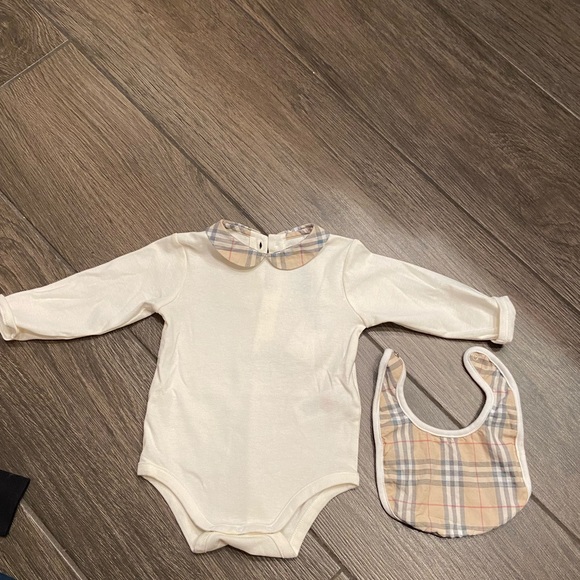Burberry onesie with bib